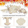 100Pcs 5 Styles Unfinished Wooden Cutouts WOOD-OC0002-87-4