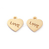 Valentine's Day 304 Stainless Steel Charms STAS-I151-28G-1