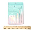 60Pcs 5 Styles Rectangle Glitter Holographic PVC Resealable Packaging Bags ABAG-FS0001-14B-5