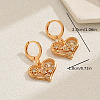 Fashionable Fringed Heart Tassel Brass Hoop Earrings IJ9645-5