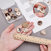12Pcs 2 Colors Zinc Alloy Resin Shank Buttons BUTT-AR0001-31-3