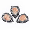 Dyed Natural Druzy Quartz Chandelier Components Links LS-RB-Q215-011G-1