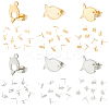 60Pcs 6 Style 304 Stainless Steel Stud Earring Findings STAS-DC0010-21-1