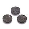 304 Stainless Steel Textured Pendants X-STAS-I098-01-15mm-B-3