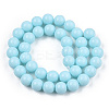 Opaque Solid Color Glass Beads Strands LS-GLAA-T032-P6mm-10-2