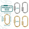 10Pcs 2 Colors Ion Plating(IP) 304 Stainless Steel Screw Carabiner Lock Charms FIND-TA0005-44-4