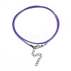 Waxed Cotton Cord Necklace Making MAK-S034-021-3
