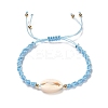Adjustable Polyester Braided Bead Bracelet for Teen Girl Women BJEW-JB06878-2