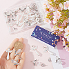 60pcs 3 Styles Electroplate Glass with Acrylic Imitation Pearl with Alloy Pendants FIND-SC0010-07-3