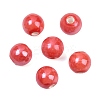 Glazed Porcelain Round Beads PORC-S489-10mm-14-2