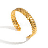 304 Stainless Steel Heart Open Cuff Bangles for Women DC5604-5
