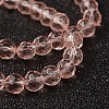 Faceted Glass Round Beads Strands X-GF6mmC40-4