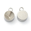 Tarnish Resistant 202 Stainless Steel Pendant Rhinestone Settings STAS-F266-21D-P-2