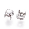 Non-Tarnish 316 Stainless Steel Sew on Prong Settings X-STAS-I118-05P-01-2