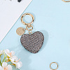 2Pcs 2 Styles PU Leather and Alloy Rhinestone Braided Keychain & Pendant Decorations KEYC-CN0001-11E-7