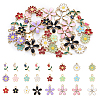 40Pcs 5 Styles Random Color Alloy Enamel Charms ENAM-YW0004-79B-1