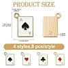32Pcs 4 Styles Rack Plating Alloy Charms ENAM-YW0005-57-2