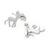 Non-Tarnish Cute Little Animal Theme 304 Stainless Steel Stud Earrings LS-EJEW-B041-03F-P-2