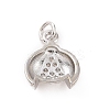 Brass Micro Pave Cubic Zirconia Charms KK-C012-44P-2
