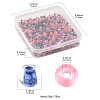 50G 3 Colors Halloween Transparent Glass Round Seed Beads SEED-FS0001-41-4