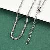 304 Stainless Steel Wheat Chains Necklaces for Unisex NJEW-K395-01A-P-3
