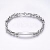 Tarnish Resistant 201 Stainless Steel ID Bracelets BJEW-F331-07P-1