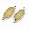 Electroplate Druzy Resin Links connectors LS-RESI-S366-07F-2