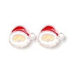 Christmas Decorations Theme Opaque Acrylic Bead with Enamel X-OACR-Z021-01I-1