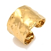 Ion Plating(IP) 304 Stainless Steel Hammered Open Cuff Ring RJEW-A043-08G-1