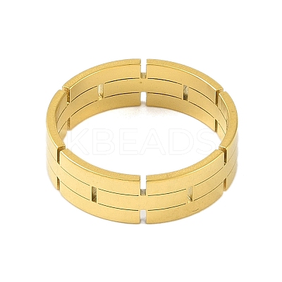 304 Stainless Steel Chain Shape Finger Ring LS-RJEW-C084-01C-G-1