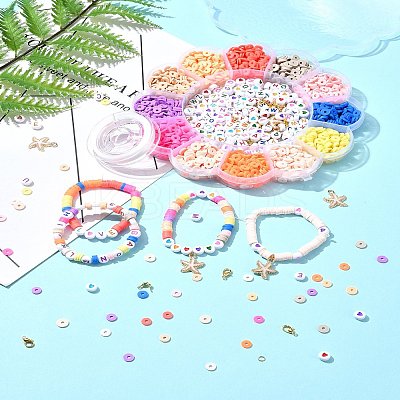 Handmade Polymer Clay Heishi Bead DIY Jewelry Kits DIY-FS0006-66A-1