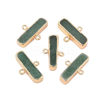 Natural Green Aventurine Connector Charms G-N344-05B-1