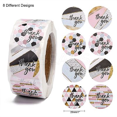 1 Inch Thank You Stickers LS-DIY-G013-A19-1
