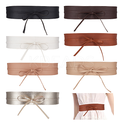 7Pcs 7 Colors PU Leather Wrap Around Waist Band DIY-BC0012-27-1