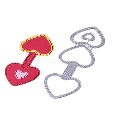 Heart Pendant Carbon Steel Cutting Dies Stencils DIY-M011-37-1