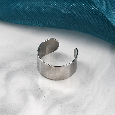 304 Stainless Steel Open Cuff Rings RJEW-G335-01B-1
