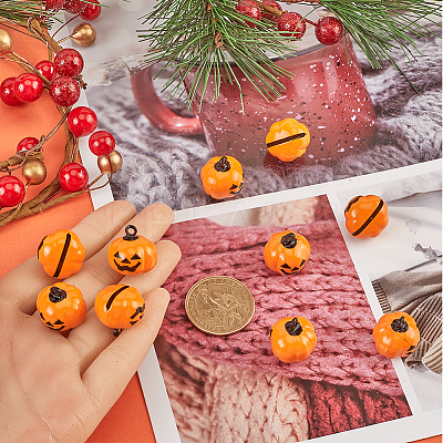 20Pcs Halloween Pumpkin Bell  KKB-GF0001-01-1