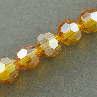 Electroplate Glass Beads Strands EGLA-R016-4m-16-1