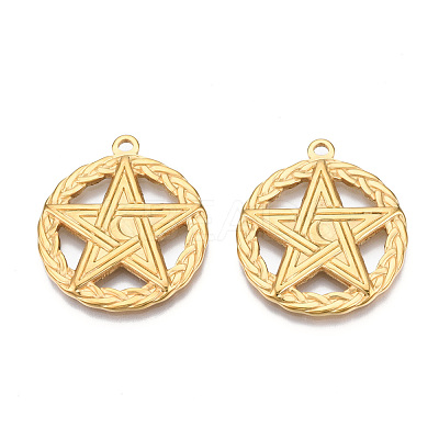 Ion Plating(IP) 201 Stainless Steel Pendants STAS-N098-076LG-1