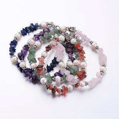 Mixed Stone Bracelets BJEW-JB02470-1