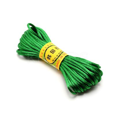 Polyester Satin Rattail Cord OCOR-WH0066-43B-1