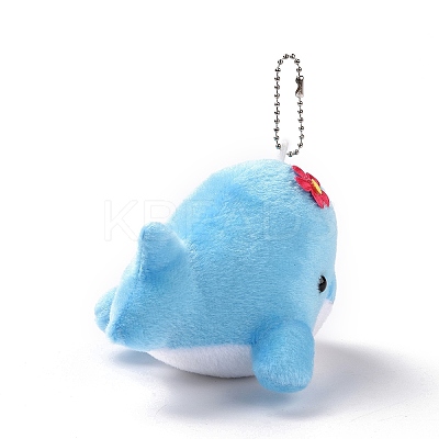 PP Cotton Mini Animal Plush Toys Dolphin Pendant Decoration LS-HJEW-C002-01C-1