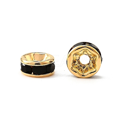 Brass Rhinestone Spacer Beads RB-A014-Z6mm-02G-1