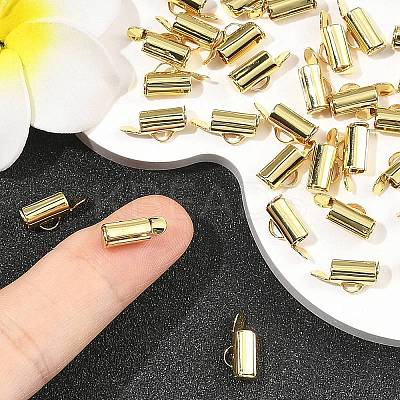SHEGRACE Brass Slide On End Clasp Tubes XGRQ1R438-356G-1
