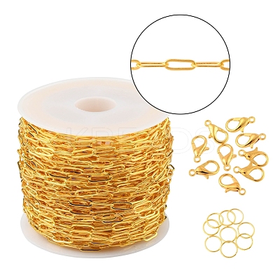 DIY Paperclip Chain Necklace Making Kit DIY-YW0005-34-1