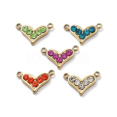 304 Stainless Steel Rhinestone Pendants STAS-L283-34G-1