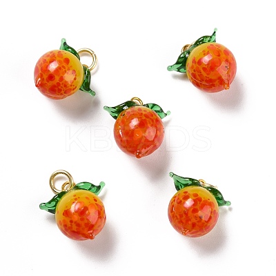 Handmade Lampwork Pendants LAMP-A150-04MG-A-1