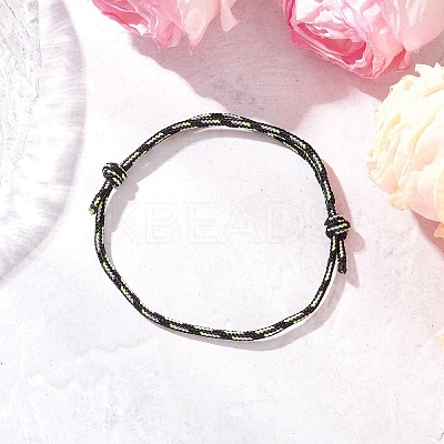 Adjustable Polyester & Spandex Cord Bracelets for Men Women BJEW-JB12092-01-1