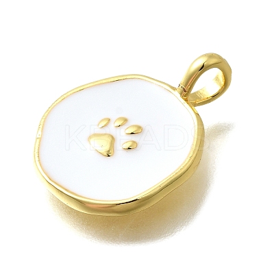 Brass with Enamel Pendants KK-D295-31G-03-1