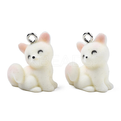 Flocky Resin Pendants RESI-N032-14-1
